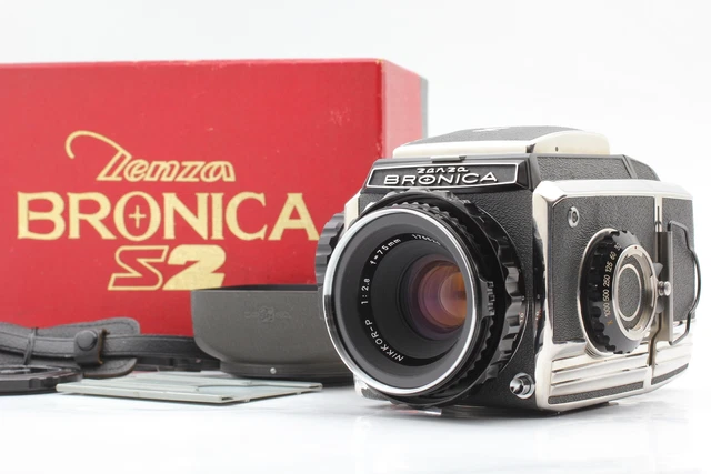 [Near MINT w/Box] Zenza Bronica S2 Late S2A Film Camera 75mm f/2.8 Lens JAPAN