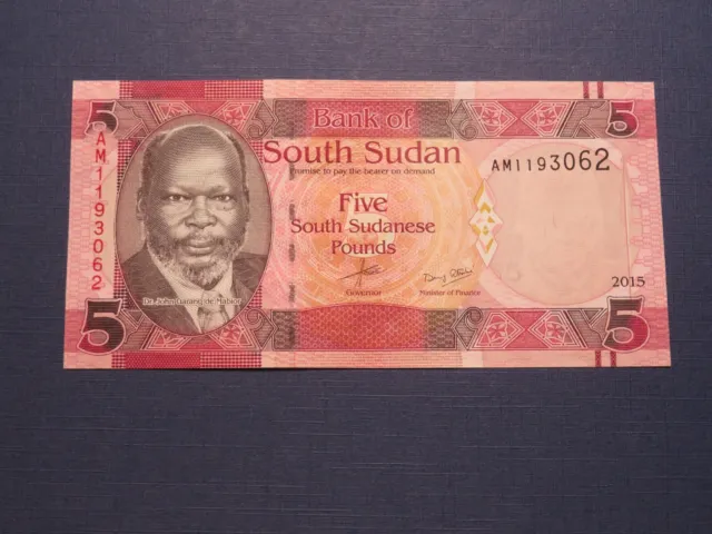Südsudan Banknote 5 Pounds 2015 kassenfrisch (UNC) P-11a