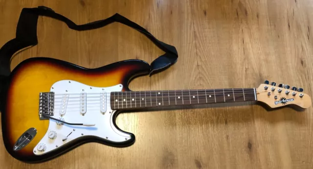 Electric Guitar Stratocaster Style Sunset