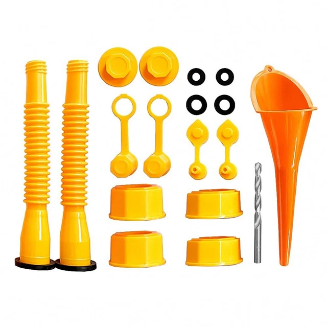 Set ugelli serbatoio benzina auto accessori auto per taniche benzina giallo plastica