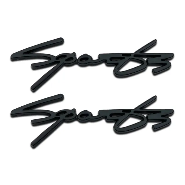 2x Matte Black Metal SPORT Letter Logo sports Turbo SUV Car Badge Sticker Decal