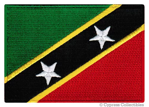 ST KITTS NEVIS FLAG PATCH CARIBBEAN EMBLEM Leeward Islands embroidered iron-on
