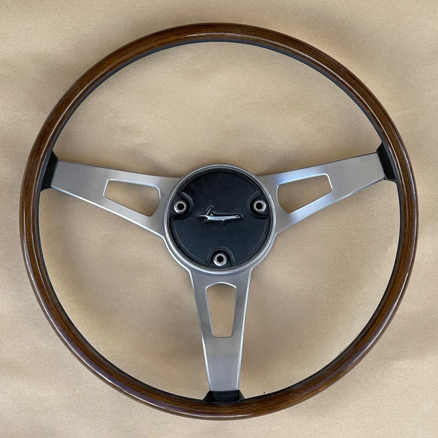 MOPAR Origina Restored Rim Blow Steering Wheel Woodgrain Charger Challenger Cuda
