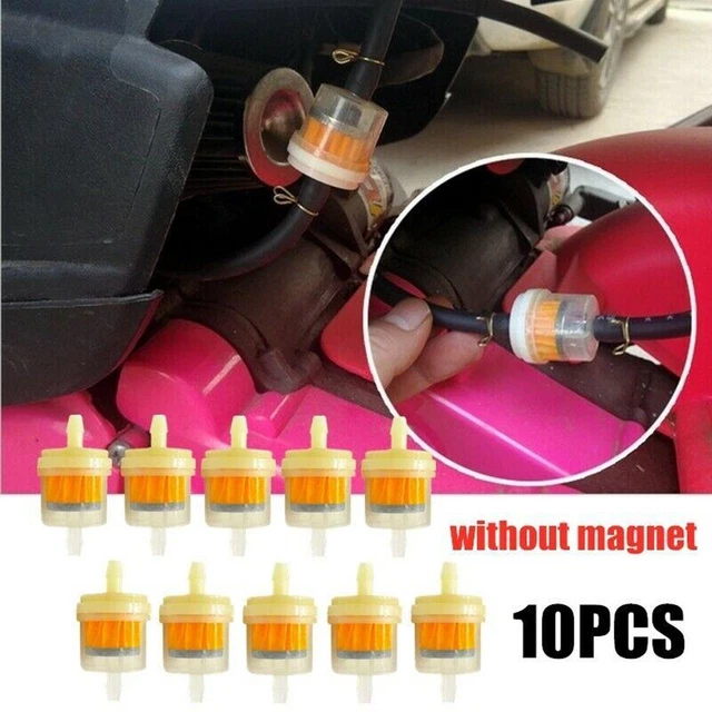 10Pcs Filtre à Essence Moto 6-8mm TPZORJX - Filtre Carburant Tracteur Tondeuse Scooter