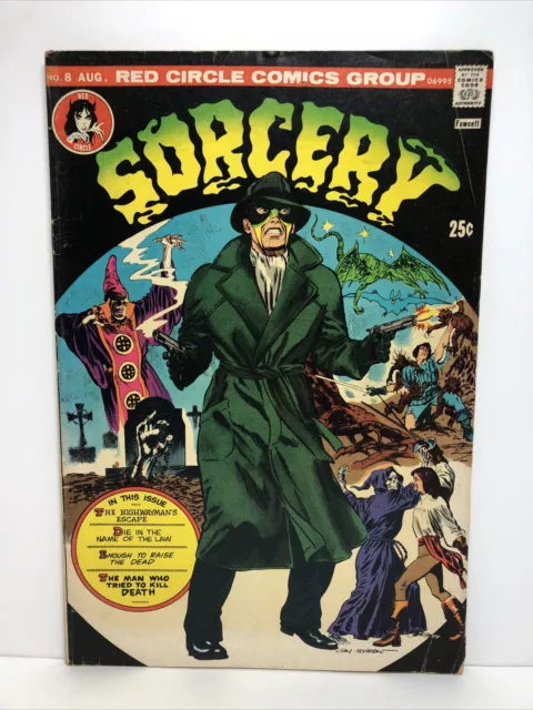 Red Circle Sorcery #8, Aug., 1974 Bronze Age Red Circle Comics  Fine/Very Good