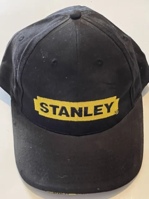 Stanley Tools Hat Cap Black Strap Back Mens Adjustable FatMax