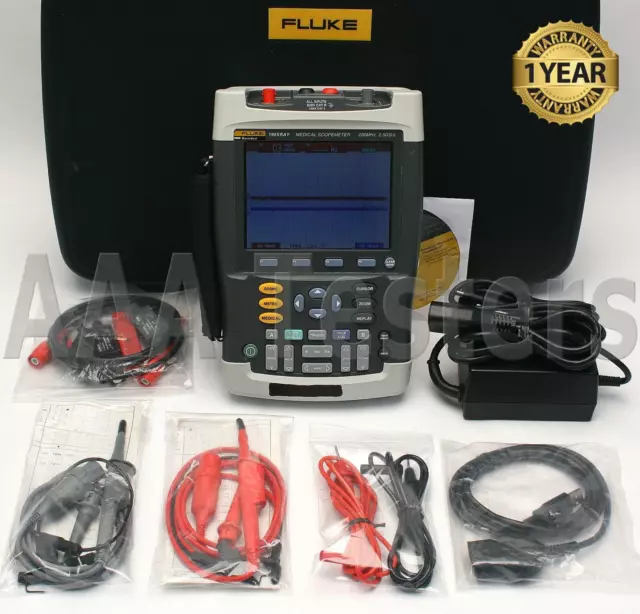 Fluke 199XRAY Médical Scopemeter Kvp Dual-Input 200MHz Oscilloscope 199