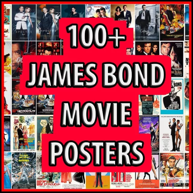 James Bond : Every Movie Poster In Stock : Full Size XXL 36" / 30" Choose Yours