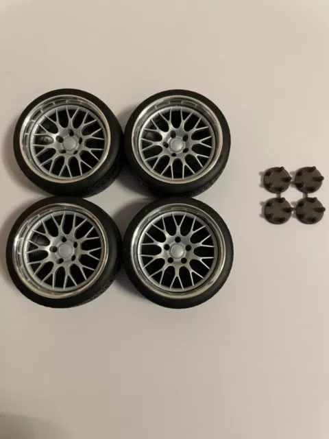 1/18 scale Modified Tuning REAL ALUMINIUM 18”0058 WHEELS in SILVER