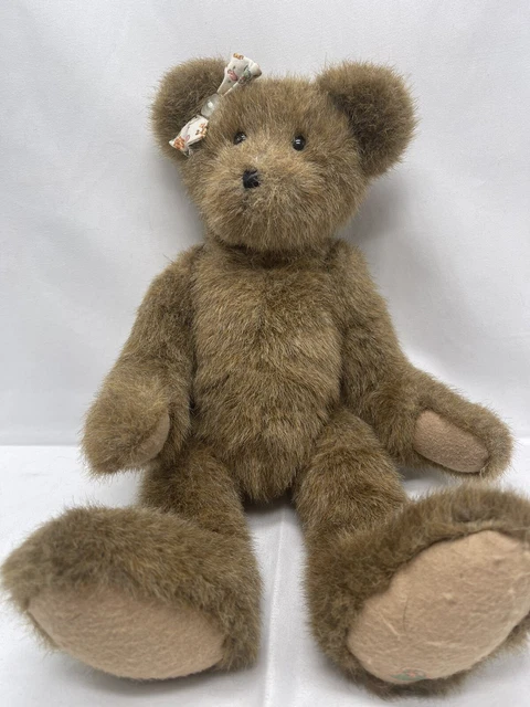 Boyd's Teddy Bear 13” Floral Bow Pink Heart on Foot Plush Stuffed Animal Toy