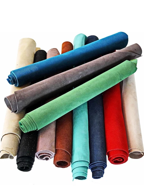 Set 1 Kg Ritagli Vera Pelle Italiana - Colori Misti, Per Fai Da Te, Artigianato, Resti Produzione - Foto 4