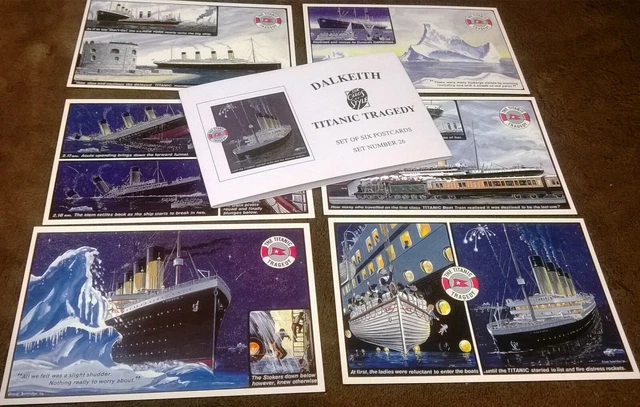 MODERN SET OF SIX Postcards: the TITANIC TRAGEDY. Mint Condition. Free ...