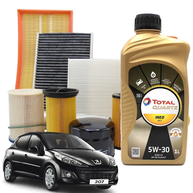 TAGLIANDO 4 FILTRI Olio Originale Total 5W30 Peugeot 206 Plus 1.1 Benzina 60 Cv EUR 78,90 - IT - Foto 5