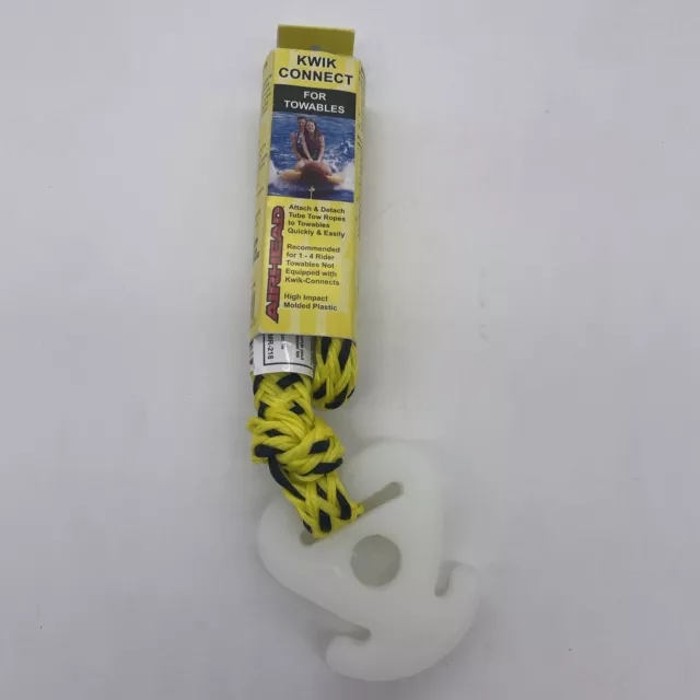 Airhead Kwik Connect Boat Tube Tow Rope For Towables High Impact 1-4 Riders