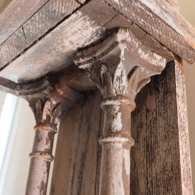 Wood Building Columns Pair 1800's Architectural Salvage Antique