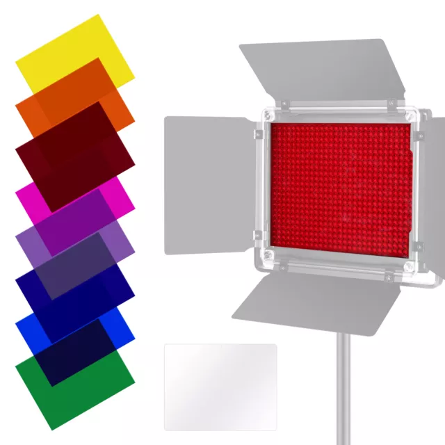 Neewer 8 stück Beleuchtung Farbfilter Transparente Farbkorrekturfilter， 8 Farben