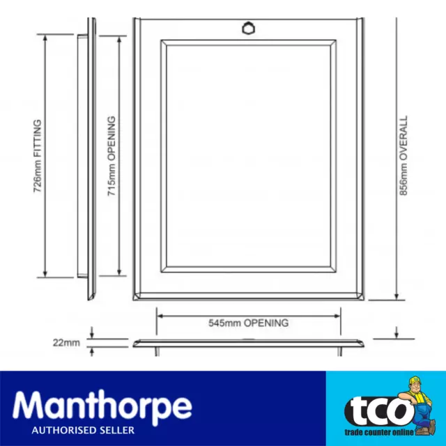 Manthorpe GL250 Loft Access Hatch hermético - 562mm x 726mm 2