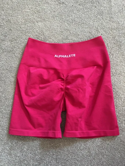 Pantaloncini Alphalete OG Amplify senza cuciture Scrunch Bum 3,5"" rosa caldo taglia media
