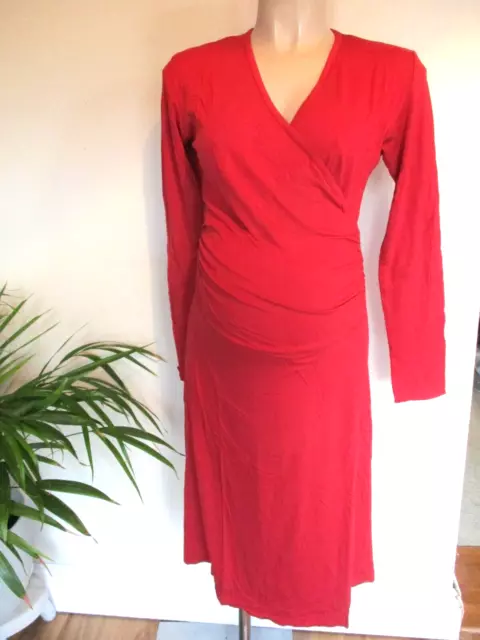 Arabella B Maternity & Nursing Fixed Wrap L/S Dress Size L 12-14 Bnwt