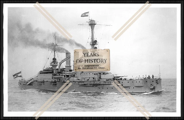 FOTO S.M.S. SCHLESWIGHOLSTEIN 1906 Linienschiff Kaiserliche Marine EUR