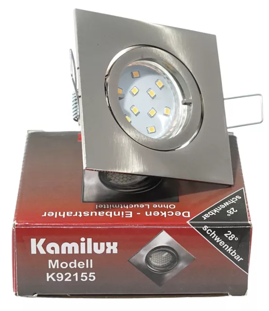 Spot de Plafond Louis Inox Fixation GU10 10er SMD Puissance LED 3W=25W 230V