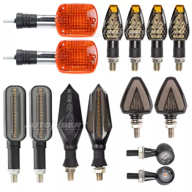 Universal LED Motorcycle Motorbike Turn Signal Indicators Lights Amber/ 6 Kinds