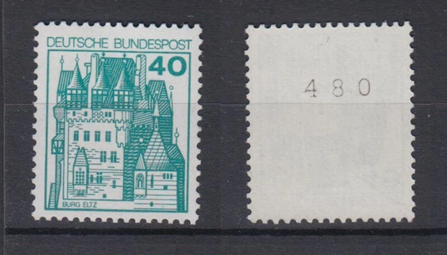 Bund 915 RM gerade Nr. Burgen + Schlösser 40 Pf postfrisch alte Fluoreszenz