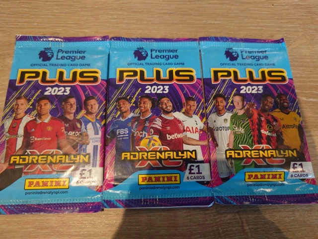 Carte collezionabili Panini Premier League 2023 Adrenalyn XL Plus confezione da 6 carte X3