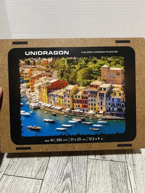 Unidragon Italian Riviera Figured Wooden Puzzle 250 Pcs Medium Size NEW