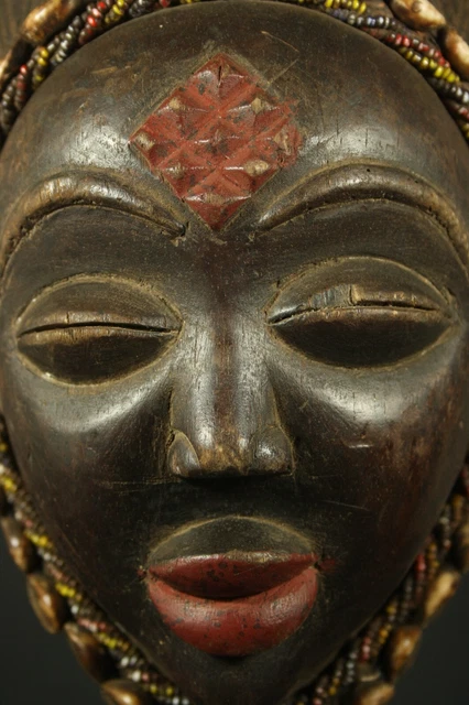 African Black Okuyi helmet mask - PUNU tribe - Gabon, TRIBAL ART,  CRAFTS 9