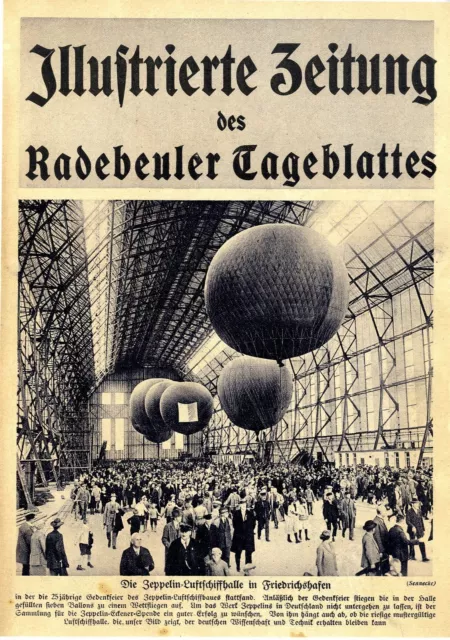 25 Jahre Gedenkfeier des Zeppelin- Luftschiffbaues Halle in Friedrichshafen 1925