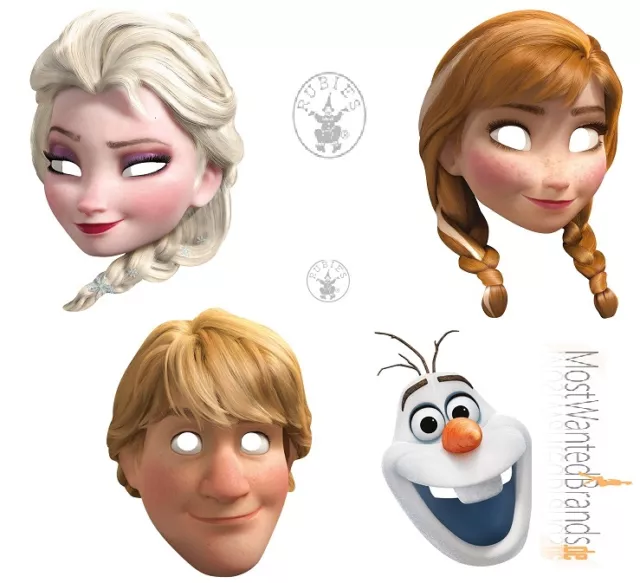 Rubies Card Mask * Eiskönigin, Olaf, Anna, Elsa, Kristoff * Maske aus Pappe