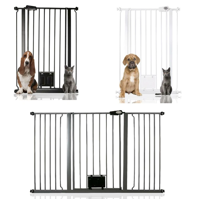 EXTRA TALL DOG Gate with Lockable Cat Flap All Sizes and Colours by Bettacare £95.75 PicClick UK