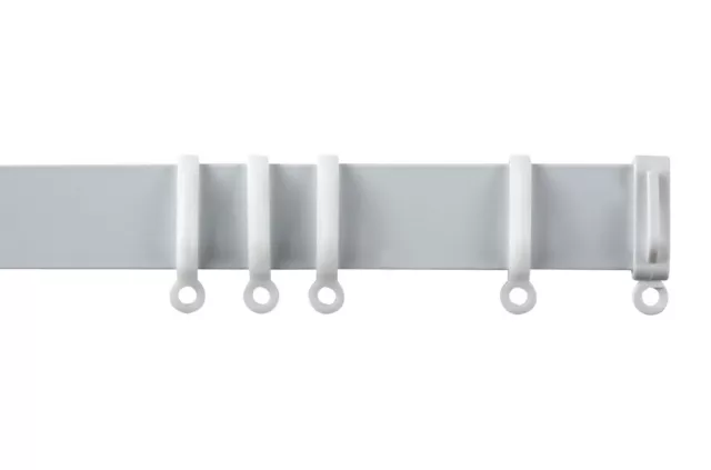 Streamline Aluminium Curtain track, White, Bendable for Bay or Straight Windows