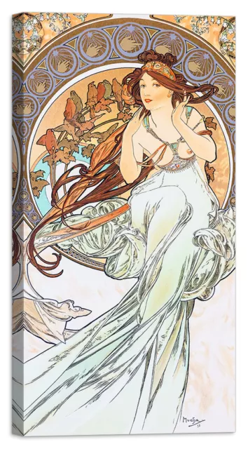 ALPHONSE MUCHA La musique Stampa su tela Canvas effetto dipinto