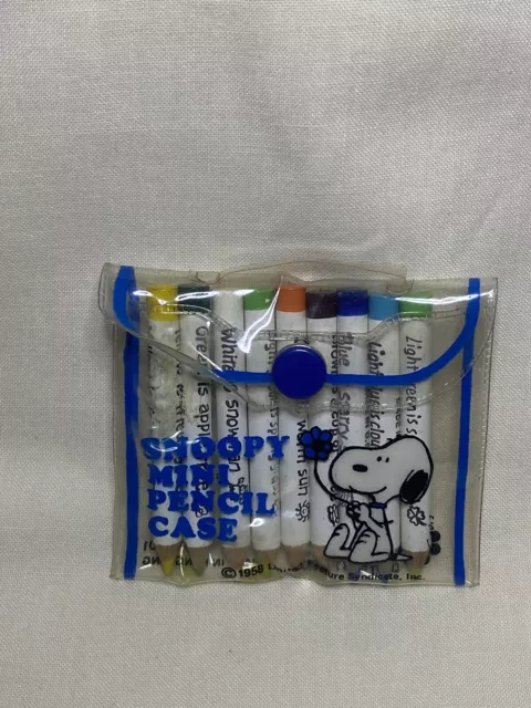 VINTAGE PEANUTS SNOOPY Mini Pencil Case 1965 Made in Japan