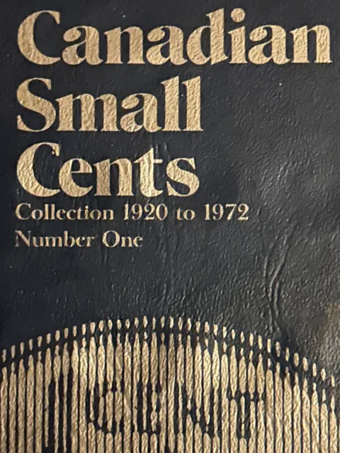 Incomplete Canadian Small Cents Book 1920-1972 Whitman Number One