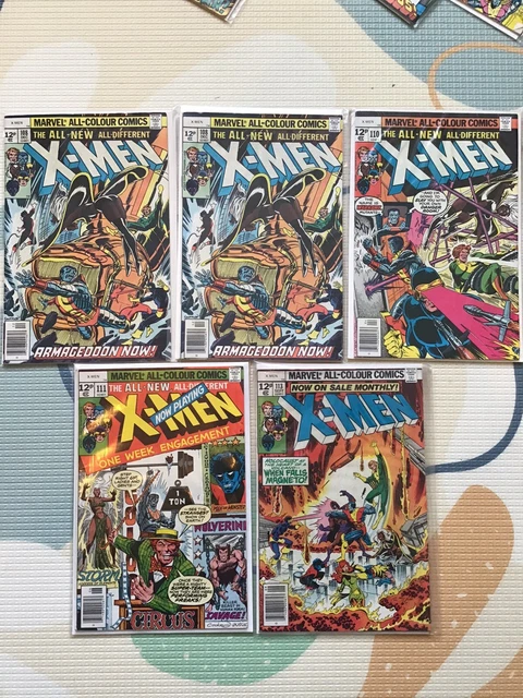 Uncanny X-Men # 108x2, 110, 111, 113 Nice Mid Grade Copies