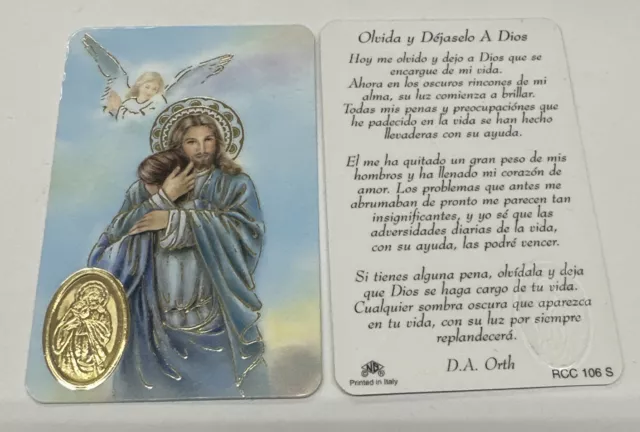 Oracion al Buen Pastor Salmo 23 Laminated Prayer Cards - Pack of 25- in  Spanish Espanol