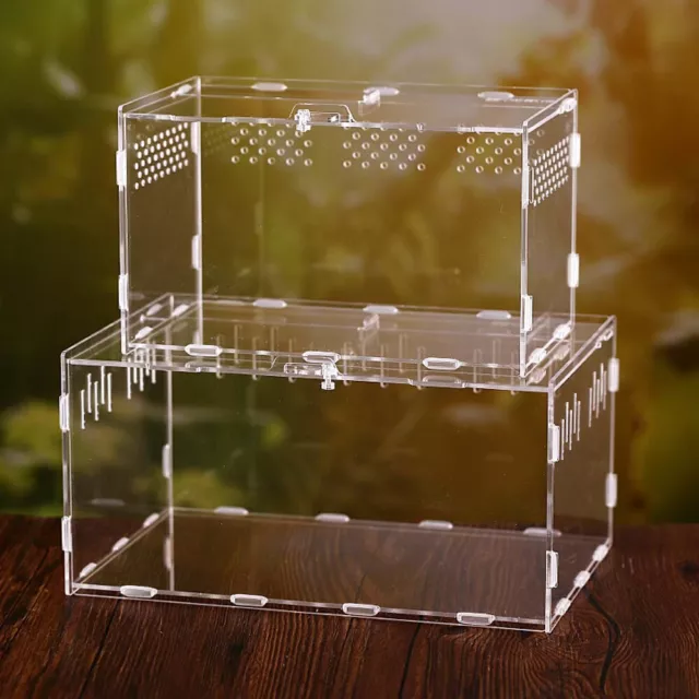 Acrylic Transparent Assembled Breathable Reptile Breeding Box Insect Terrarium