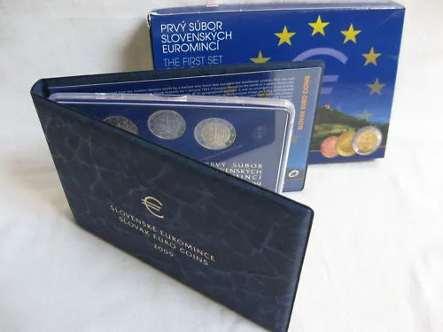 Slowakei 1 Cent - 2 Euro Münzen Coin Set 2009 Kms Pp Proof - Einführung Des Euro