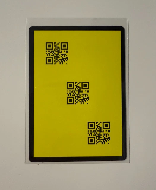 2025 DISNEY LORCANA Discard Error QR Code Card Yellow Background Fabled ...