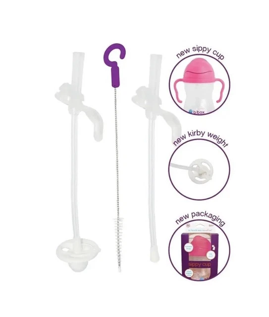 b.box Sippy Cup Replacement Straw & Cleaning Set