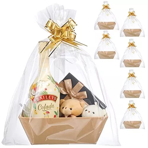 Mimorou22 Pieces Baskets for Gifts Empty Gift Basket Kit Includes 6 Empty Gif