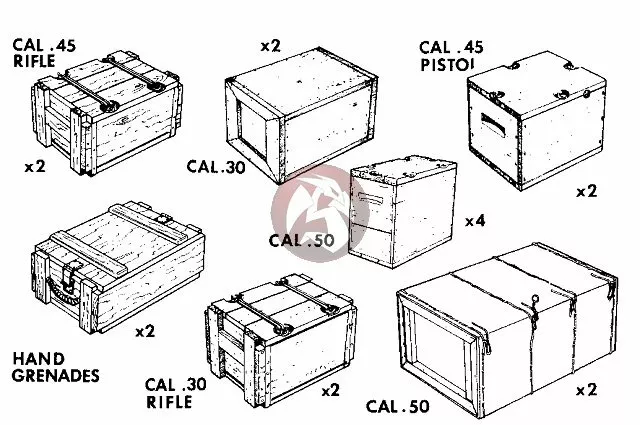 Verlinden 1/35 US Small Arms Ammo Boxes (16 boxes, 7 types) [Resin Diorama] 88