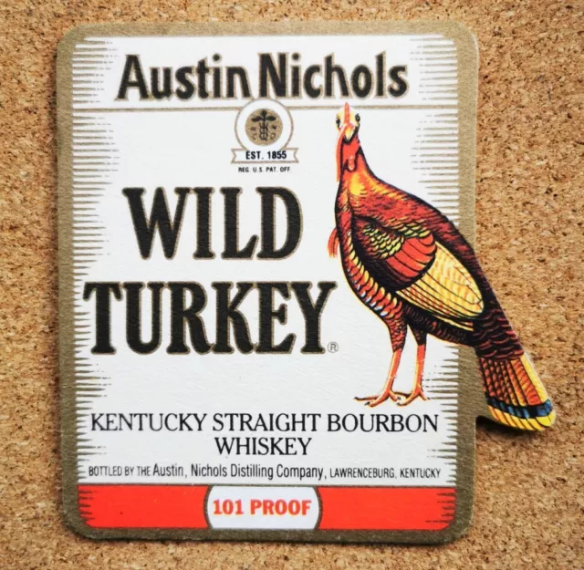 Biermatte Barmatte Breweriana Untersetzer AUSTIN NICHOLS WILD TURKEY KENTUCKY WHISKEY