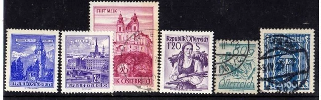 Österreich – 6 Werte gestempelt°/postfrisch** - mit 465 gestempelt°