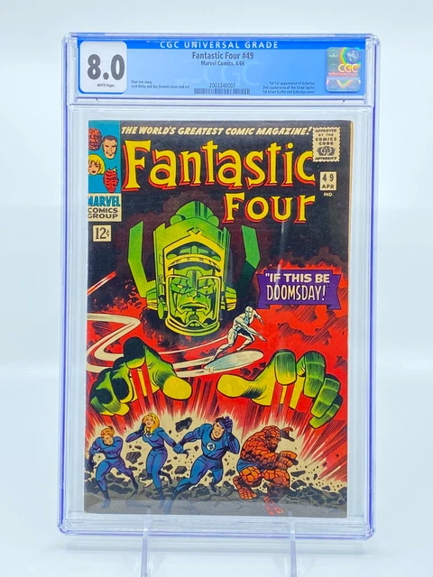 Fantastic Four (1961) #49 CGC 8.0 WP 1st Appearance Galactus 2nd Silver Surfer