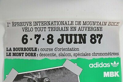 Affiche Funny Mountain Bike 1987 Velo Cross Bourboule Mont Dore Auvergne Mbk 3