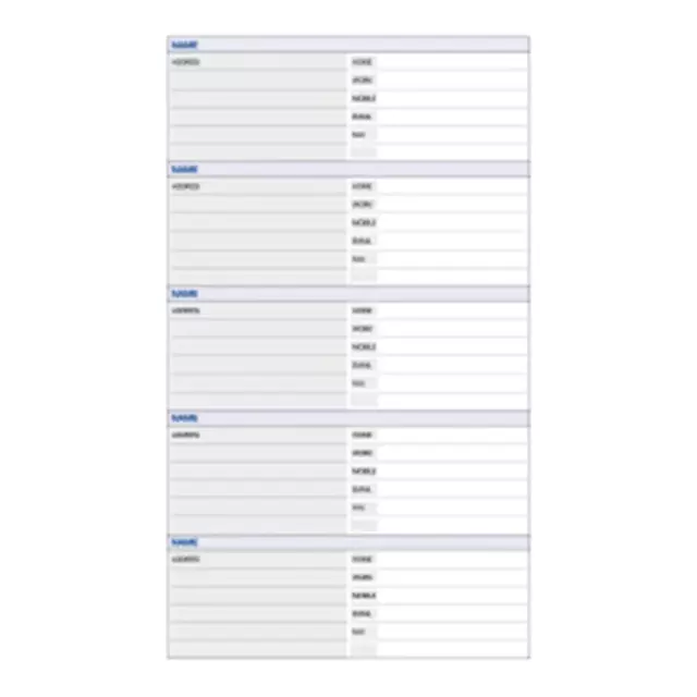 Debden A4 Telephone Address Dayplanner Refill Extensive Range High Quality